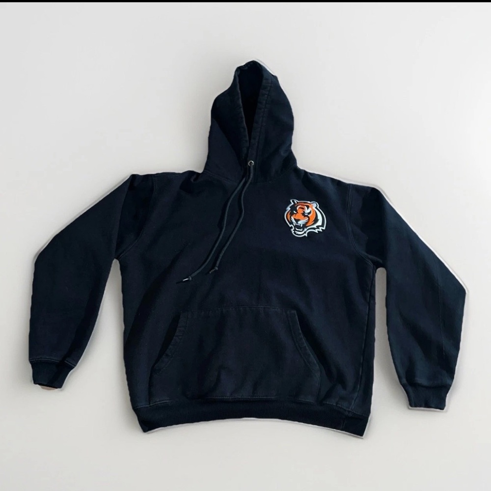 Cincinnati Bengals Tiger NFL Unisex Hoodie Embroidered Logo Sweatshirt Black